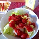簡単トマトとレタスサラダ